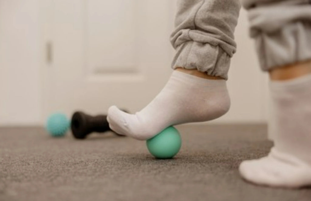 sock tennis ball massage