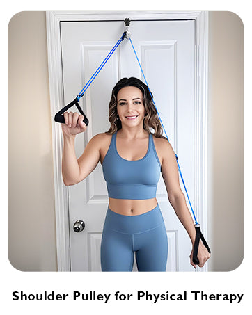 BCQTD Over The Door Shoulder Pulley For Physiotherapy At Home - Arm & Rotator Cuff Rehab Exercise, Relieves Frozen Shoulder