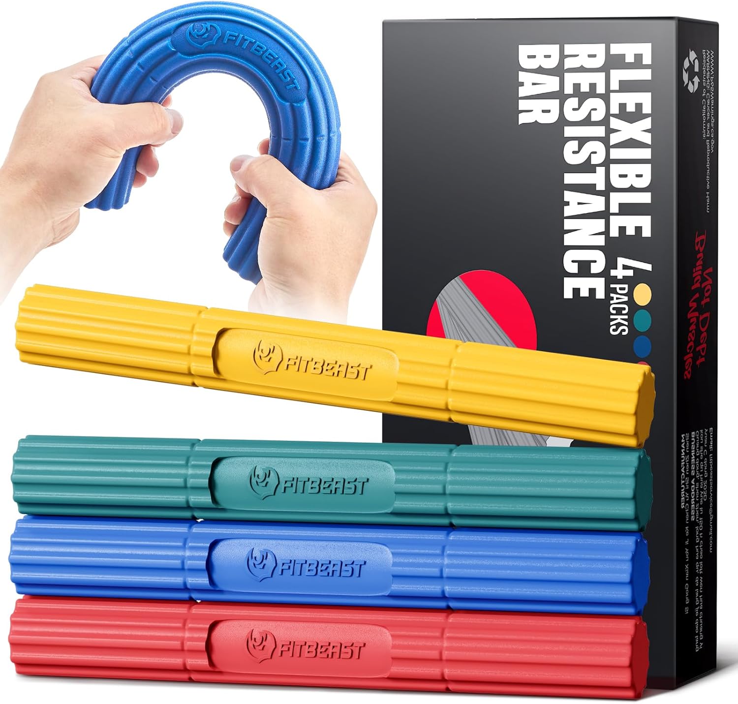 Flex Therapy Bar Tennis Elbow Therapy Bar Ideal Relieve Tendonitis Pain & Improve Grip Strength Fitness Resistance Bar Golfers Elbow & Tendinitis Twist Bar Physical Therapy
