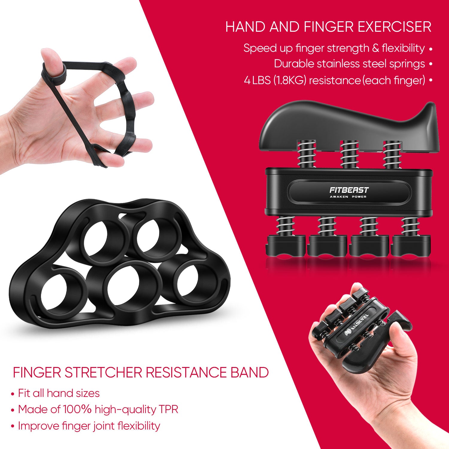 Adjustable Hand Grip Strengthener Workout Kit FitBeast